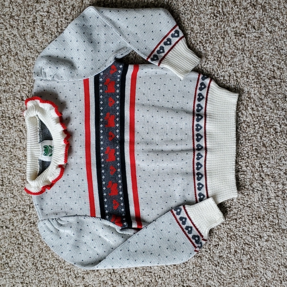 Vintage Bull Frog Knits Girls Size 4T Sweater